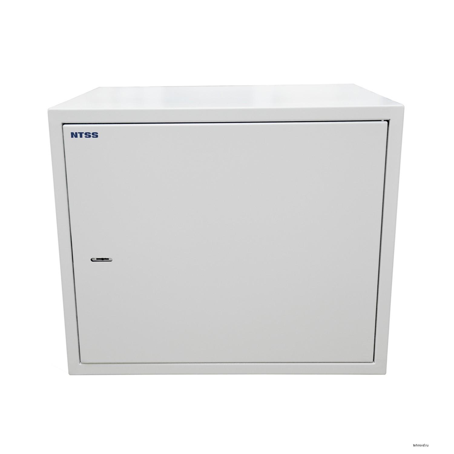 NTSS Шкаф настенный антивандальный распашной NTSS WAR 10U 600*500мм, 2 профиля 19, сварной, серый RAL 7035 NTSS-WAR10U6050
