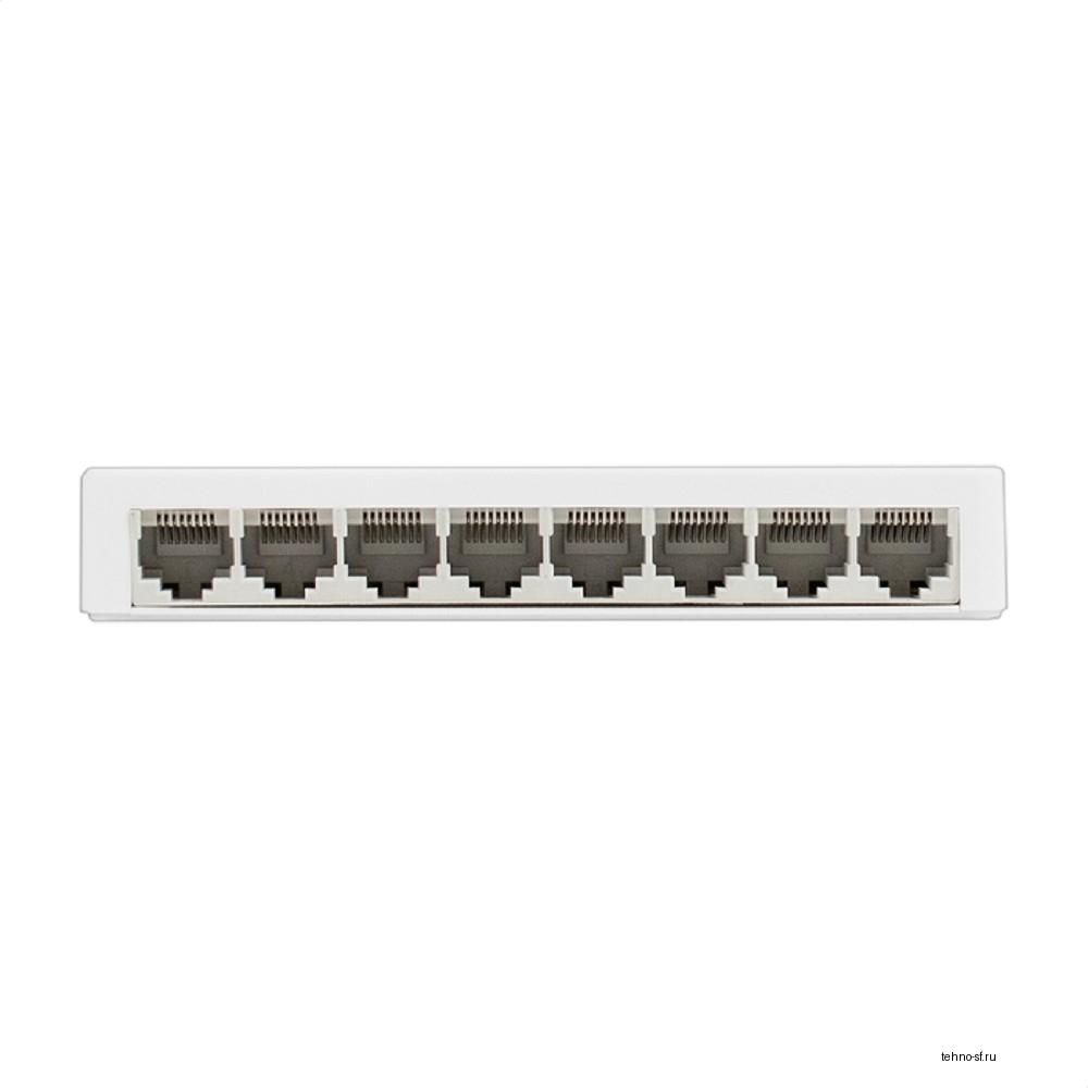 Exegate EX298688RUS Коммутатор неуправляемый ExeGate EDGS-1008C (8-портовый гигабитный UTP 10/100/1000 Base-T, с функцией энергосбережения (EEE), настольный/настенный)