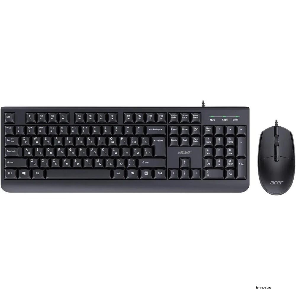 Acer OCC400 [ZL.ACCCC.015] Комплект (клавиатура + мышь) клав:черный мышь:черный USB
