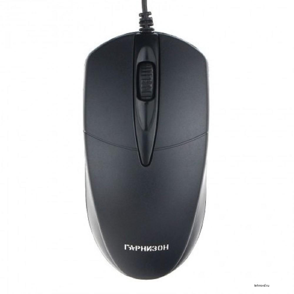Повреждение упаковки Гарнизон Мышь GM-220XL, USB, чип- Х, черный, 2м,1000 DPI, 2кн.+колесо-кнопка
