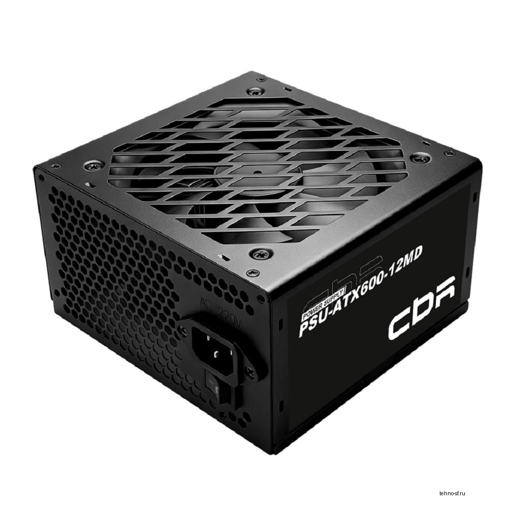 Блок питания CBR ATX 600W, 12cm fan, 20+4pin/1*8-pin(4+4P)/1*6+2pin/2*IDE/3*SATA, 1.2м кабель питания, чёрный [PSU-ATX600-12MD] ОЕМ