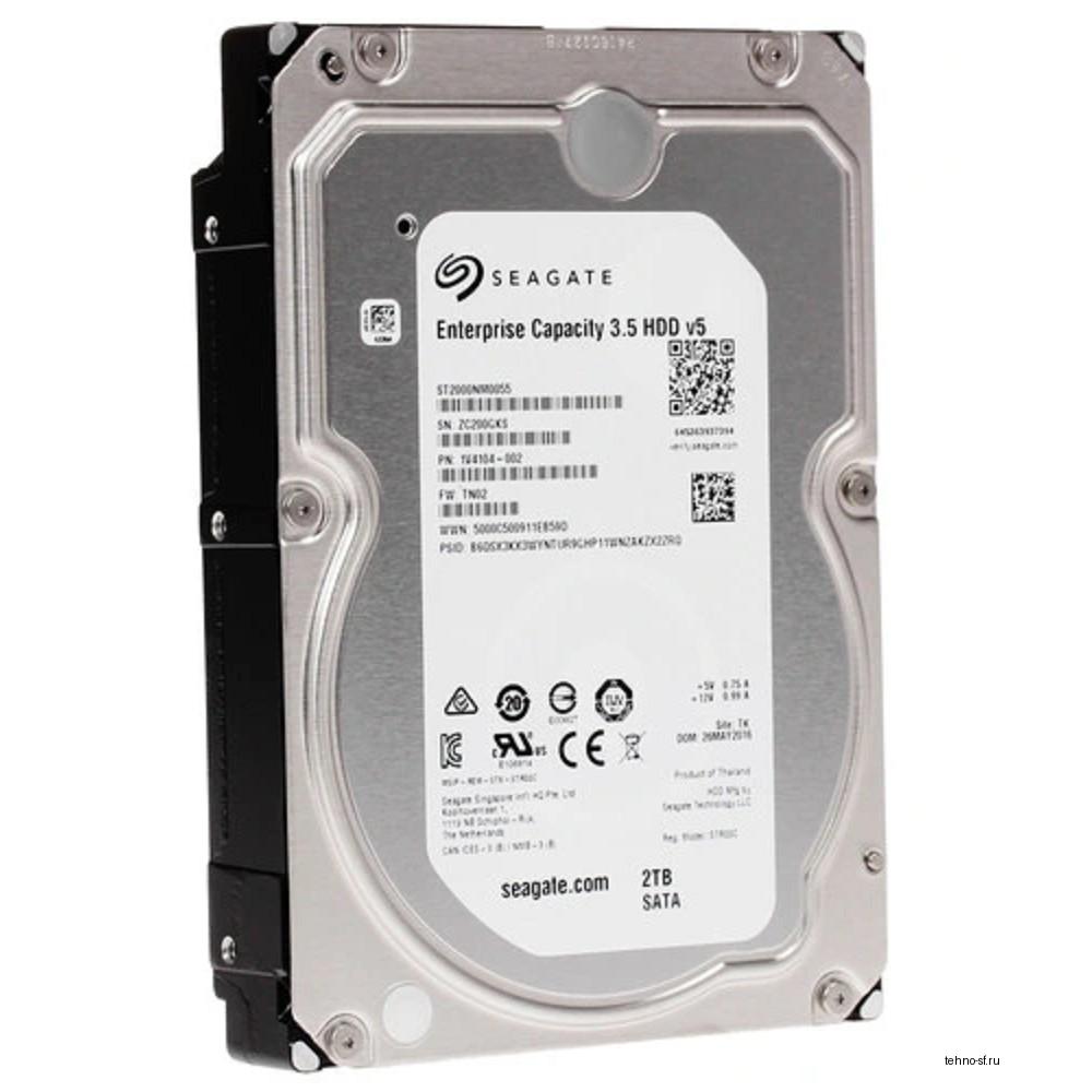2TB Seagate Capacity 3.5 HDD (ST2000NM0055) {SATA 6.0Gb/s, 7200 rpm, 128mb buffer, 3.5"} RECERTIFIED HDD