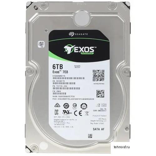 6TB Seagate Seagate 7200 Exos 7E8 (ST6000NM0115) {SATA 6Gb/s, 7200 rpm, 256mb buffer, 3.5"} RECERTIFIED HDD