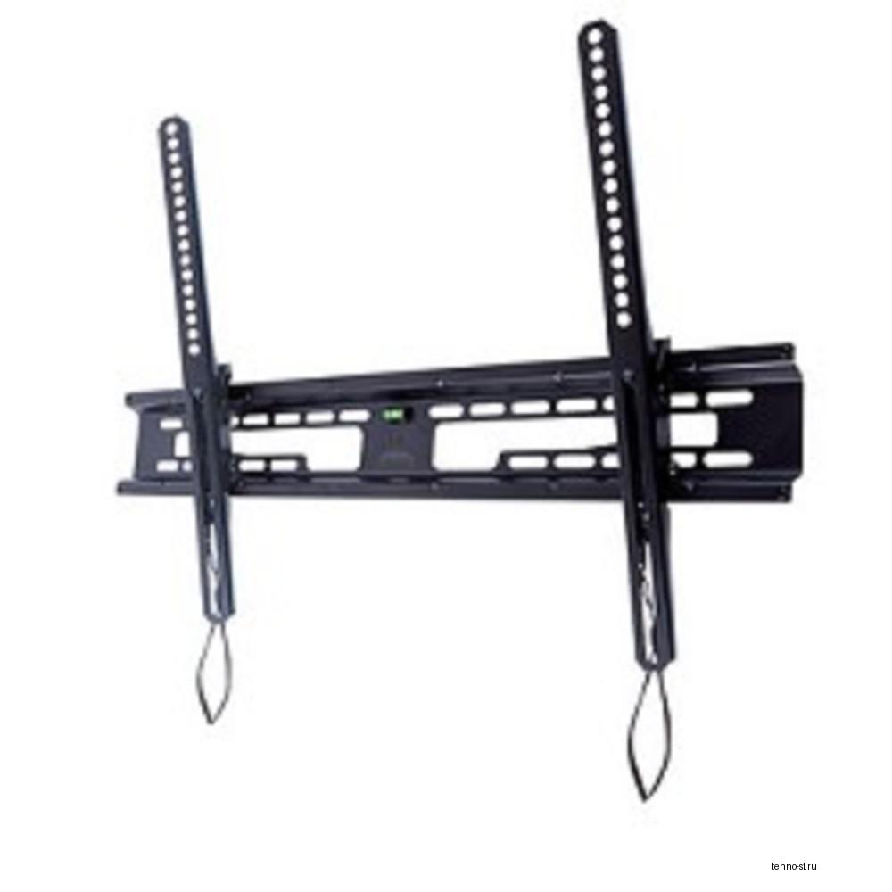 Kromax FLAT-2 new black, наст. для TV 32"-90", max 65 кг, 1 ст св., нак. +3°-10°, от ст. 42 мм, max VESA 600x400 мм.