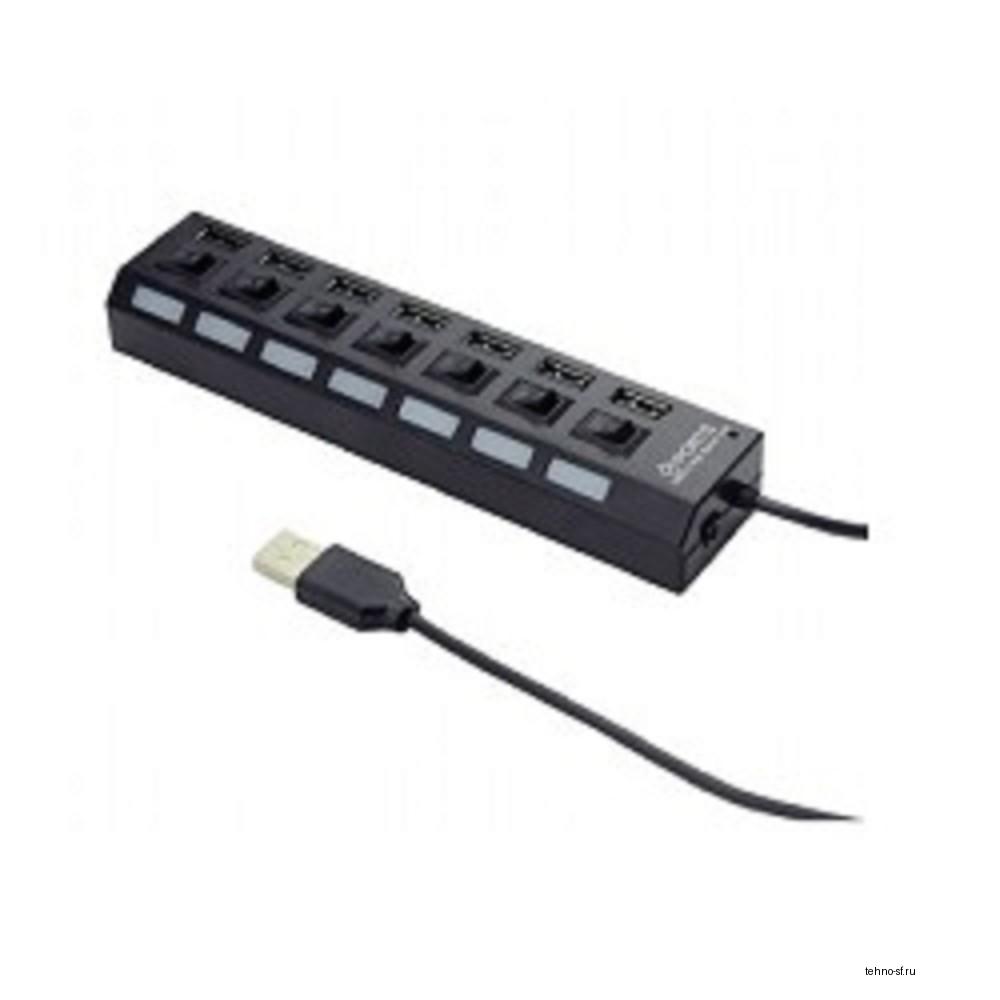 Gembird UHB-U2P7-02 Концентратор  USB2.питание блистер