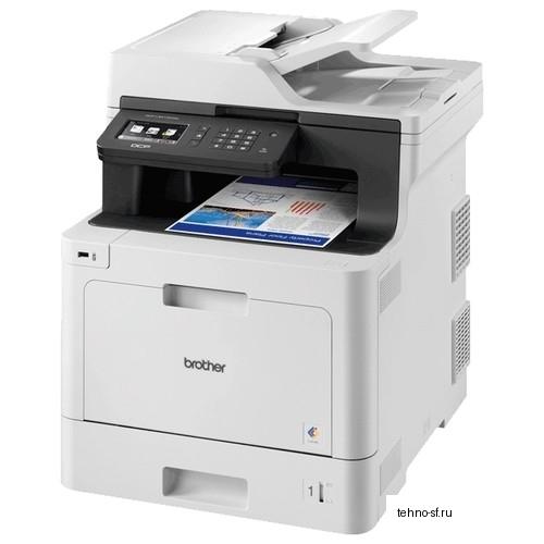 Brother DCP-L8410CDW МФУ, A4, цветной лазерный,  31стр/мин, 512Мб, дуплекс, ADF50, GigaLAN, WiFi, USB (старт.картриджи 3000/1800стр)(DCPL8410CDWR1)