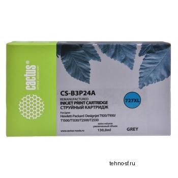 CACTUS B3P24A  Картридж №727 для HP DJ T920/T1500/T2530, серый (130мл)