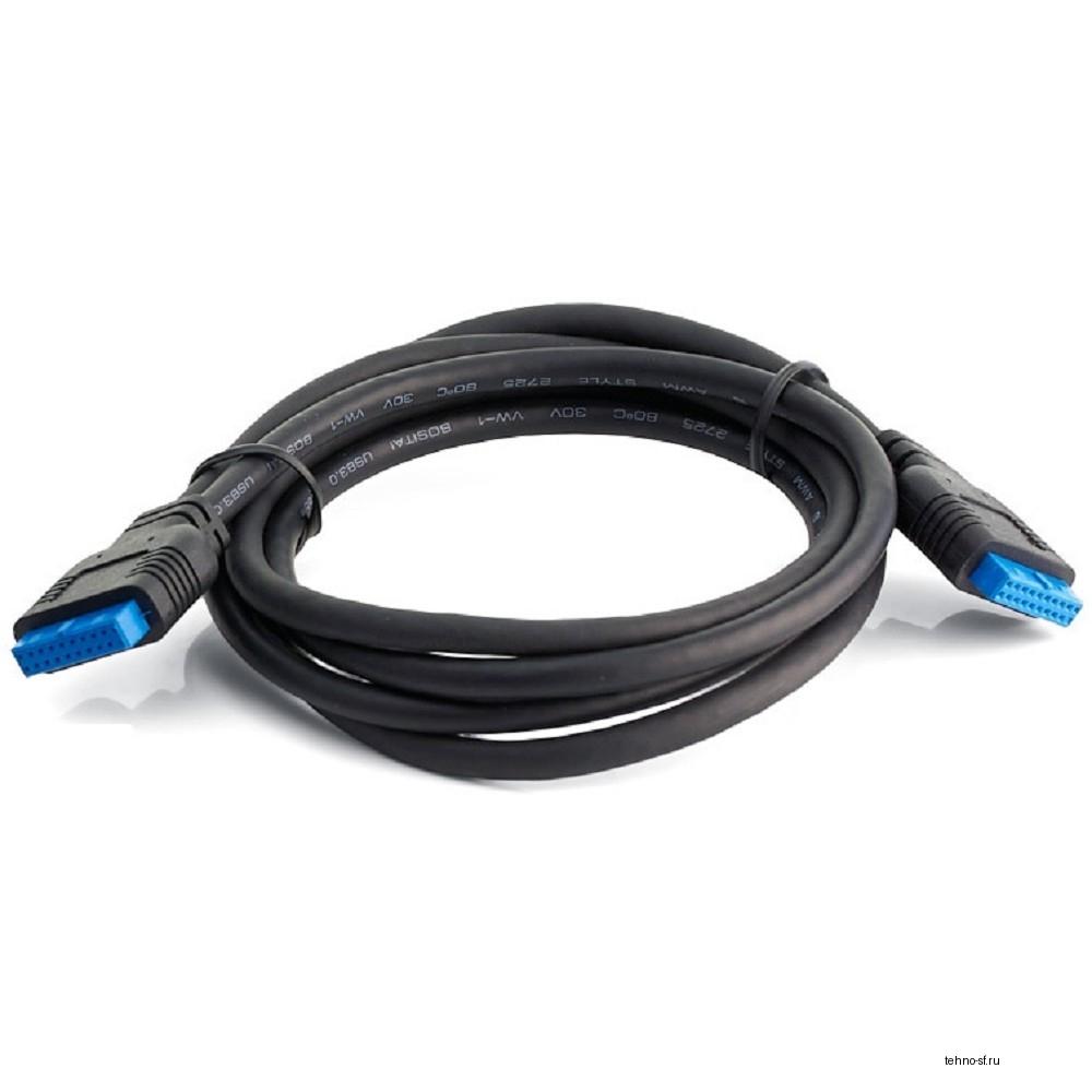 Exegate EX280447RUS Планка USB на переднюю панель Exegate U3H-617, 3,5", 1*USB3.0+1*TypeC, черная, подсоед-е к мат. плат