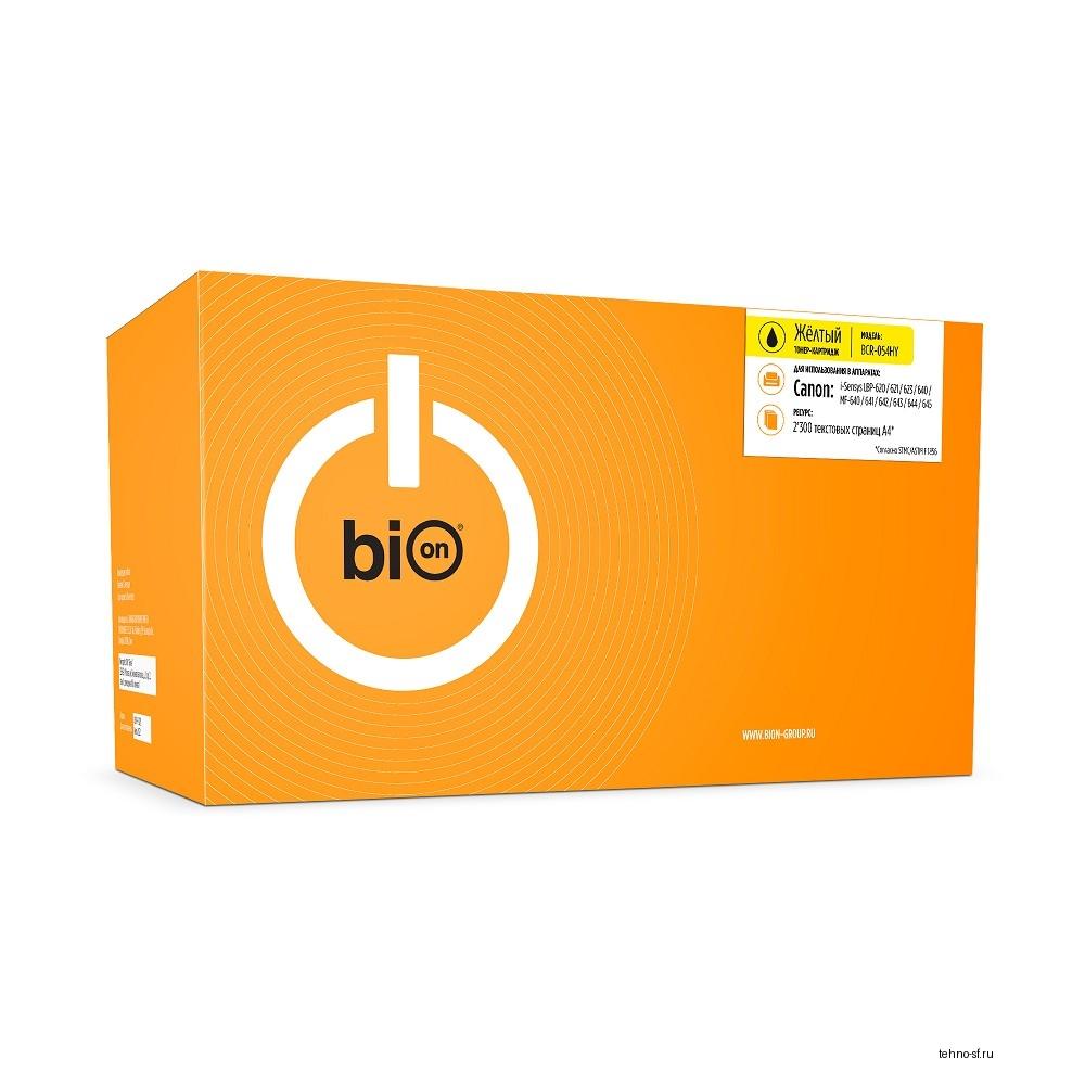 Bion BCR-054HY Картридж для Canon{ i-Sensys LBP-620/621/623/640/MF-640/641/642/643/644/645 }(2300  стр.), Желтый, с чипом