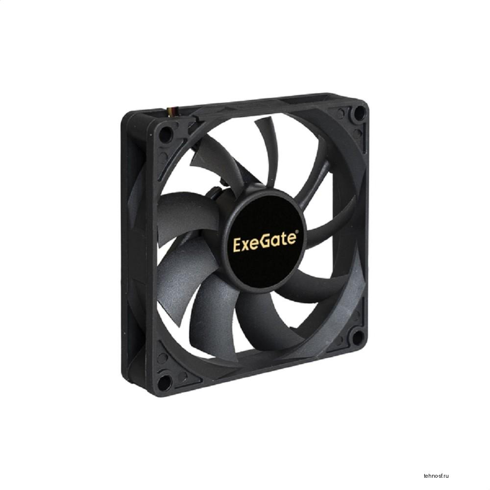 Exegate EX288923RUS Вентилятор ExeGate ExtraSilent ES08015B3P (80x80x15 мм, 2-Ball (двойной шарикоподшипник), 3pin, 1600RPM, 22dBA)