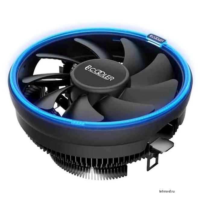 PCCooler E126MB Кулер S775/115X/AM2/2+/AM3/3+/AM4/FM1/FM2/2+ (TDP 92W, вент-р 120мм с PWM, Blue LED FAN, 1000-1800RPM, 26.5dBa) Retail Color Box {48} (111313)