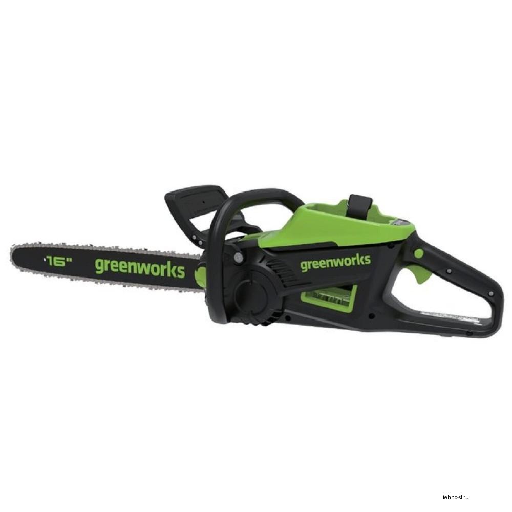 GreenWorks GD60CS25 Цепная пила аккумуляторная, 60V, 40 см, бесщеточная, 2500 Вт, без АКБ и ЗУ [2008907]