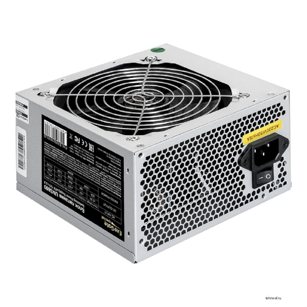 Exegate EX292165RUS Блок питания 800W  UNS800 (ATX, 12cm fan, 24pin, 2x(4+4)pin, 2xPCI-E, 5xSATA, 3xIDE)