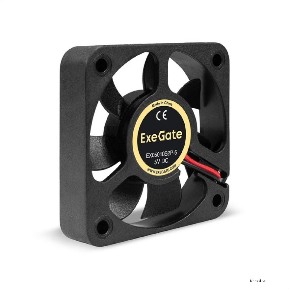 Exegate EX295199RUS Вентилятор 5В DC ExeGate EX05010S2P-5 (50x50x10 мм, Sleeve bearing (подшипник скольжения), 2pin, 5500RPM, 27dBA)