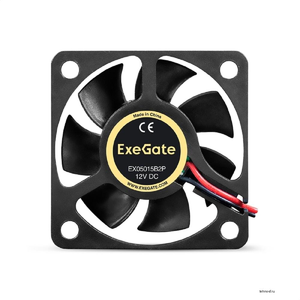 Exegate EX295222RUS Вентилятор 12В DC ExeGate EX05015B2P (50x50x15 мм, 2-Ball (двойной шарикоподшипник), 2pin, 6000RPM, 33dBA)